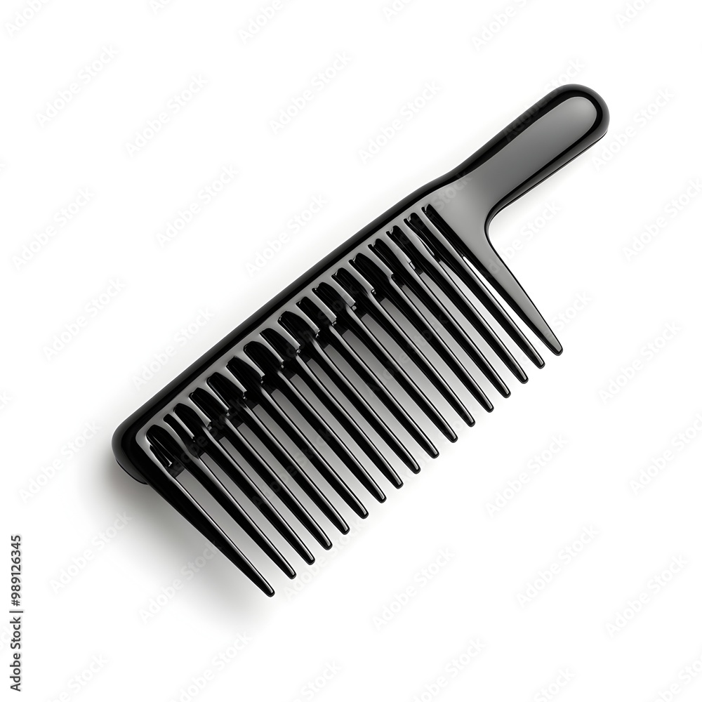 Closeup View of a Sectioning Comb for Hairstyling Isolated on White Background Closeup View of a Sectioning Comb for Hairstyling Isolated on White Background