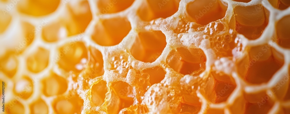 Honeycomb Texture Close-Up Macro Photography