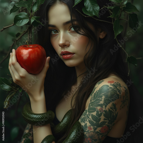 Eve with apple