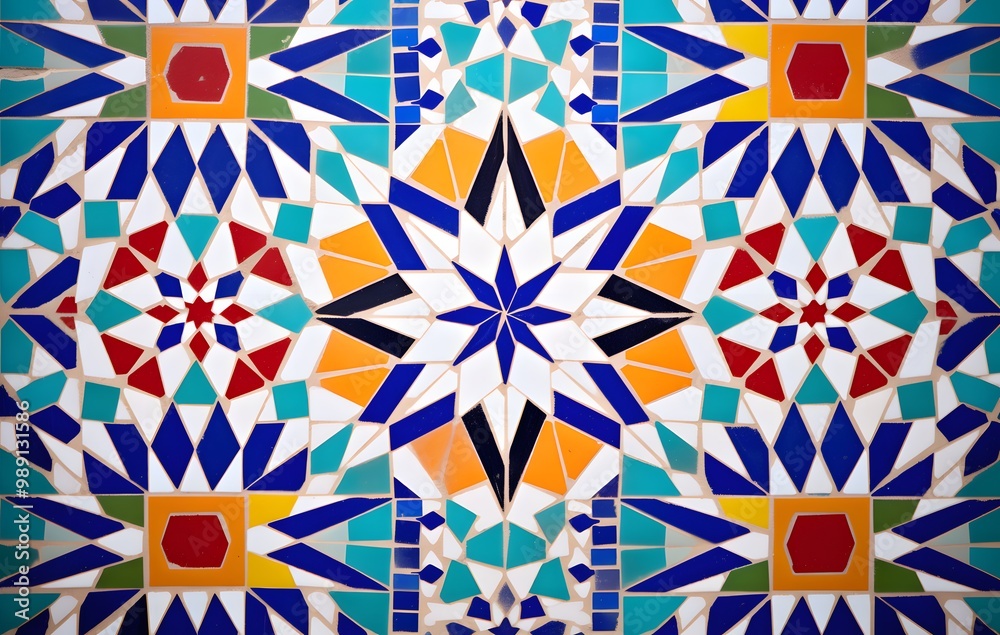 Moroccan Tile Geometric Pattern Mosaic Moroccan Tile Geometric Pattern Mosaic