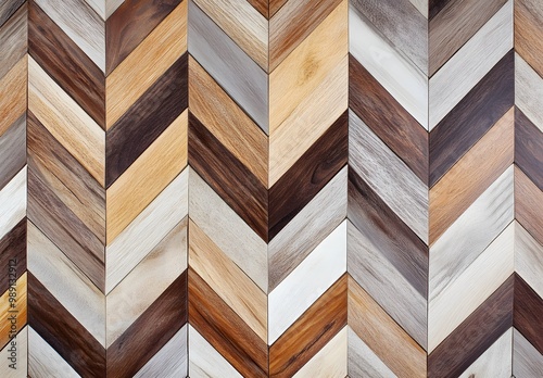 Chevron Wood Flooring Pattern Background