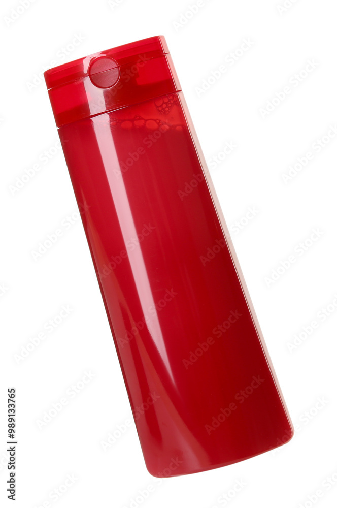 One shampoo bottle isolated on white. Personal care product One shampoo bottle isolated on white. Personal care product