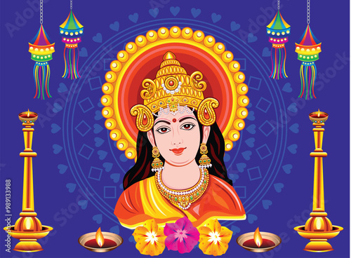 artistic creative detailed navratri background.eps