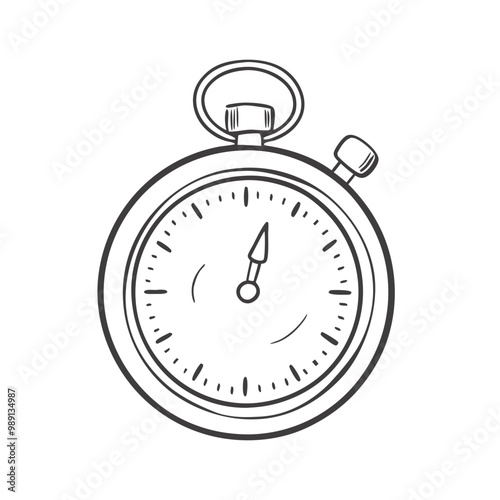 Stopwatch in minimalist design for timing and performance measurement
