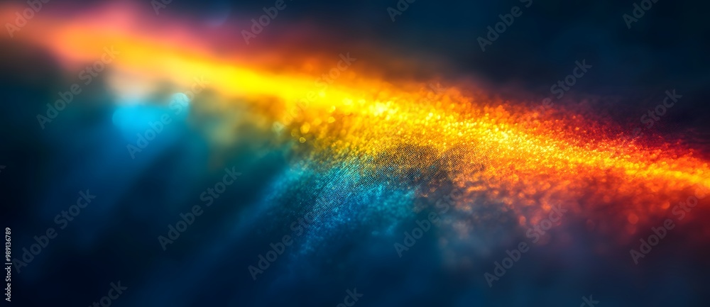Abstract Golden Light On Blue Background Abstract Golden Light On Blue Background