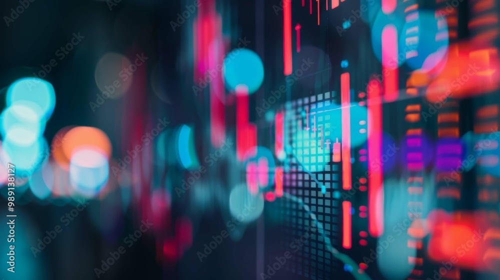 Close-up of digital screen showing financial news ticker with stock market charts,highlighting Federal Reserve comments influence on market volatility. Close-up of digital screen showing financial news ticker with stock market charts,highlighting Federal Reserve comments influence on market volatility.