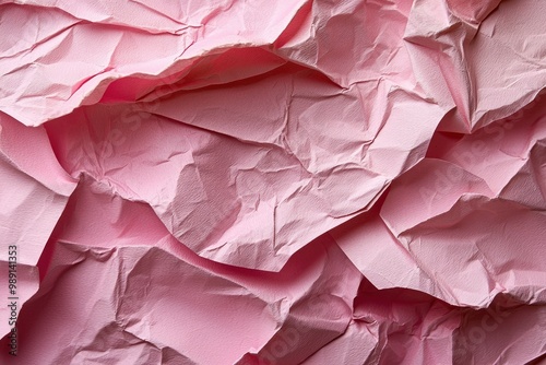 Wallpaper Mural Close-up of Wrinkled Pink Tissue Paper Torontodigital.ca