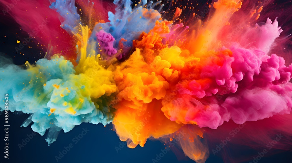 Abstract Colorful Powder Explosion Background Abstract Colorful Powder Explosion Background