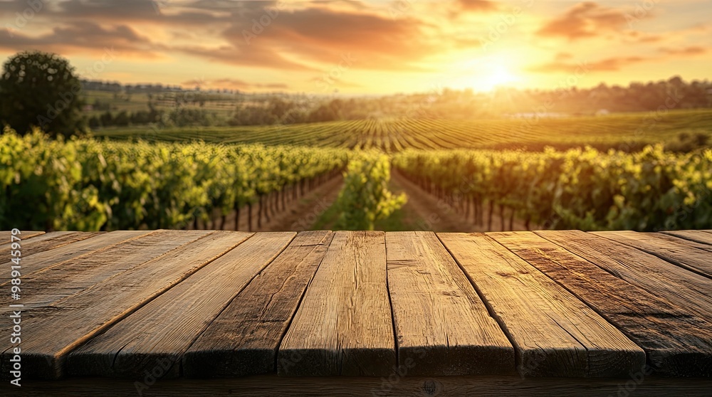 A picturesque vineyard landscape at sunset, showcasing lush grapevines under a warm golden sky. Perfect for nature themes. A picturesque vineyard landscape at sunset, showcasing lush grapevines under a warm golden sky. Perfect for nature themes.