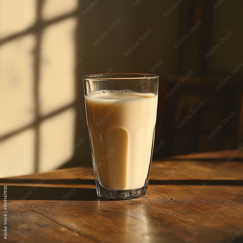a glass of milk and a bottle of mile on the yellow table morning light at home backgrpund
a glass of milk and a bottle of mile on the yellow table morning light at home backgrpund