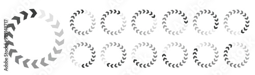 Circular Loading Icons and Progress Bar Set for Upload, Download, All Keyframes Frames Buffering Circle, Preloader for Animation GIF at 12FPS