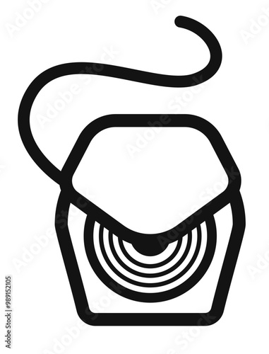 Dental floss products icon.