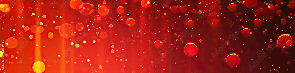 Fiery Red Abstract Backdrop with Falling Orange Circles Fiery Red Abstract Backdrop with Falling Orange Circles