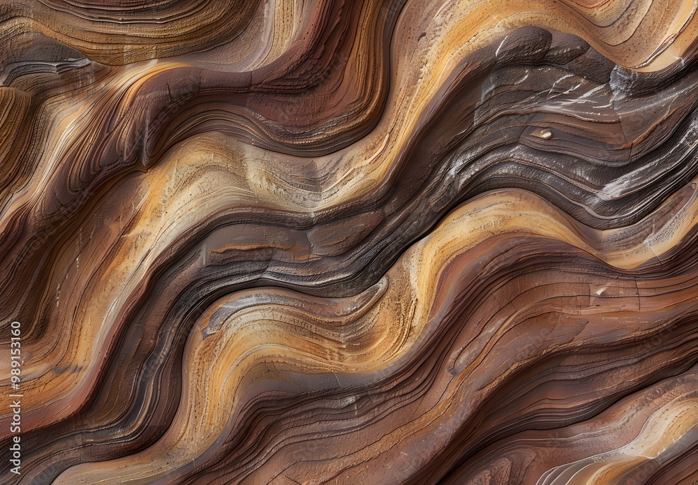 Fototapeta premium Wavy Sandstone Formations in Al Ula's Wadiport Aszih