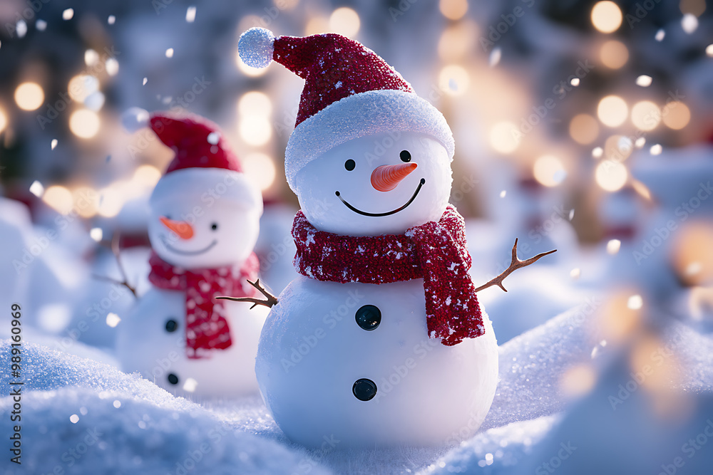 Festive snowmen capturing the magic and joy of the holiday season, symbolizing warmth, celebration, and winter cheer. Festive snowmen capturing the magic and joy of the holiday season, symbolizing warmth, celebration, and winter cheer.