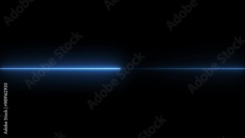glowing neon Straight neon lazer line color black background
