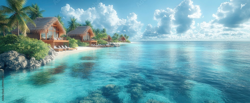 Obraz premium Tropical Beach Bungalow