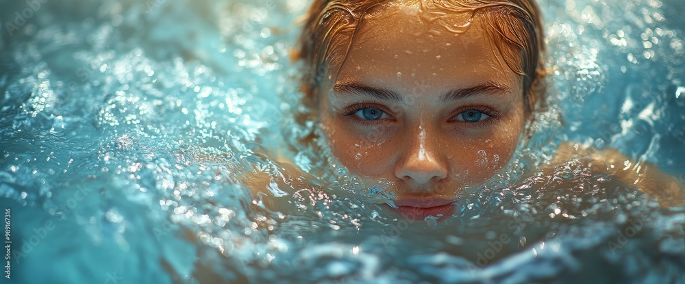 Young Woman Emerging From Young Woman Emerging From
