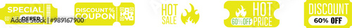 Coupon ticket set. Discount coupon. Gift voucher. sell ticket.vector eps10
