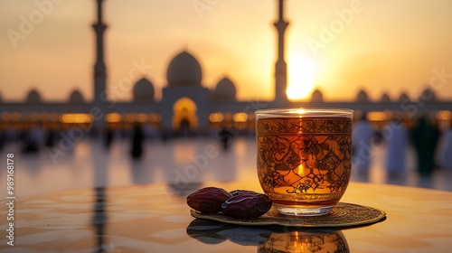 Sunset Tea and Dates at Grand Mosque photo