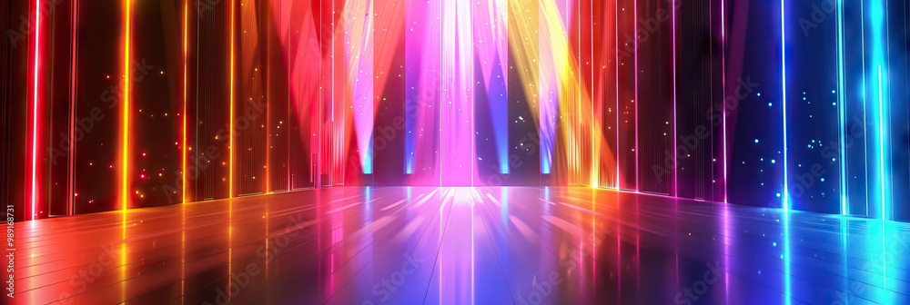 Colorful Competition: A vibrant and abstract game show background with bright colors, highlighting the excitement of the competition. Colorful Competition: A vibrant and abstract game show background with bright colors, highlighting the excitement of the competition.