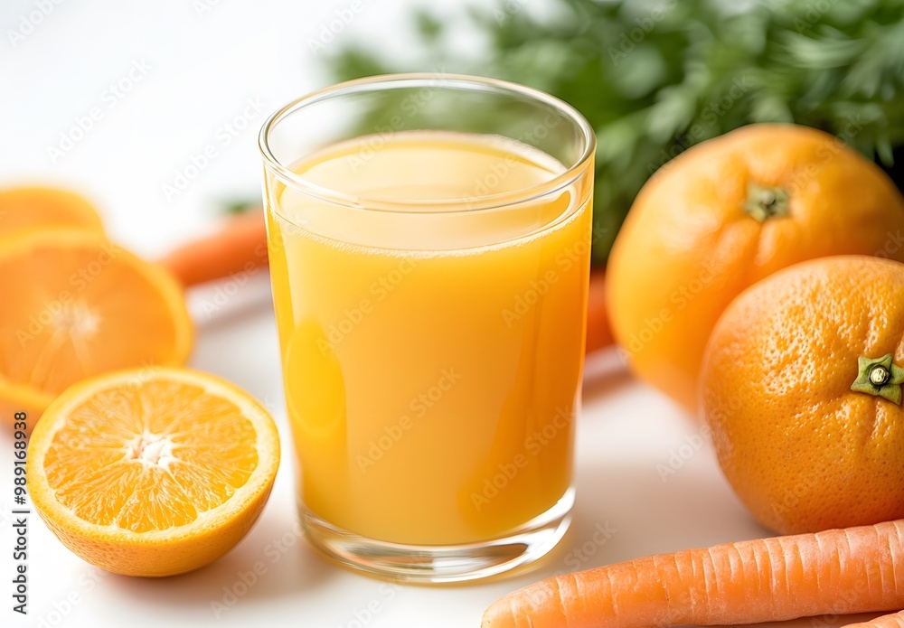 Fresh Orange Juice with Carrots and Oranges Fresh Orange Juice with Carrots and Oranges