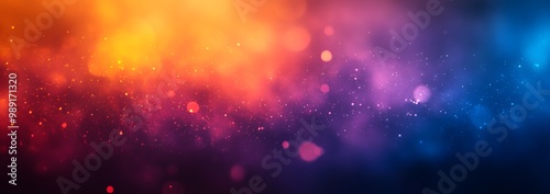 Impressionistic Gradient Background with Blue, Purple, and Orange Colors