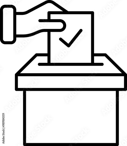 Vote icon. Voting vector illustration. Ballot box on white isolated background. Election. Democracy, government, campaign, political, voter, ballot, candidate, president icons vector collection.