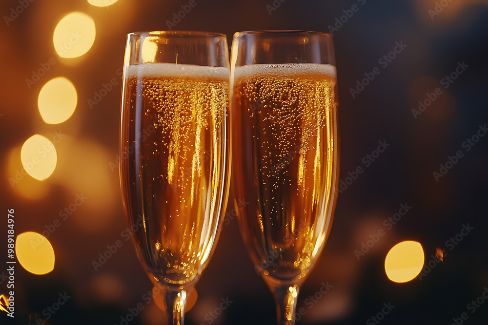 champagne in glasses, creating a warm and celebratory atmosphere champagne in glasses, creating a warm and celebratory atmosphere