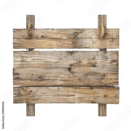 Rustic Wooden Sign with Rope Handles photo