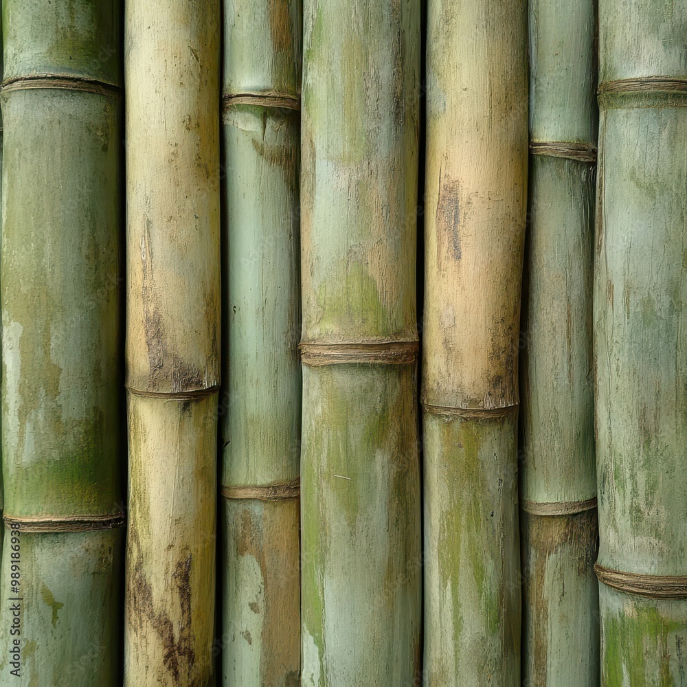 green raw bamboo in side-by-side formation green raw bamboo in side-by-side formation