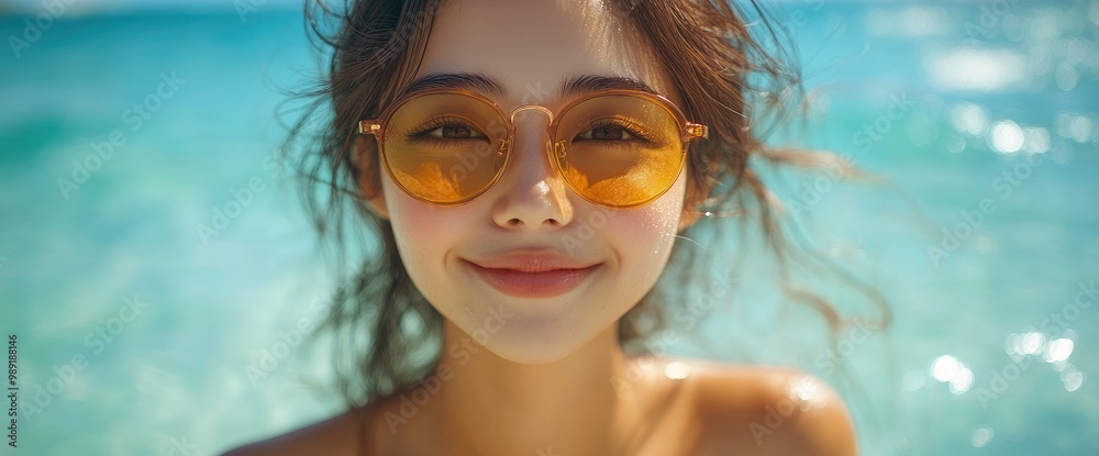Smiling Woman in Yellow Smiling Woman in Yellow