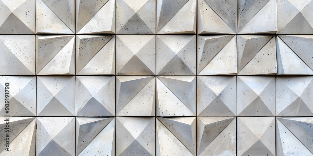 Modern Concrete Wall Cladding with Triangle Pattern Modern Concrete Wall Cladding with Triangle Pattern