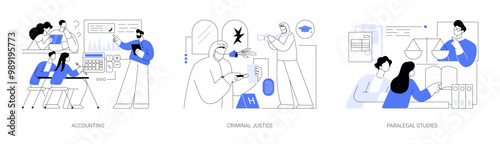 Associate in Applied Science isolated cartoon vector illustrations se
