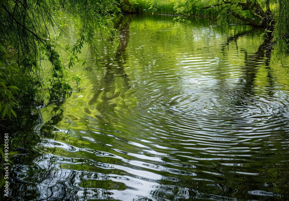 Serene Springtime Reflections in a Stream Serene Springtime Reflections in a Stream