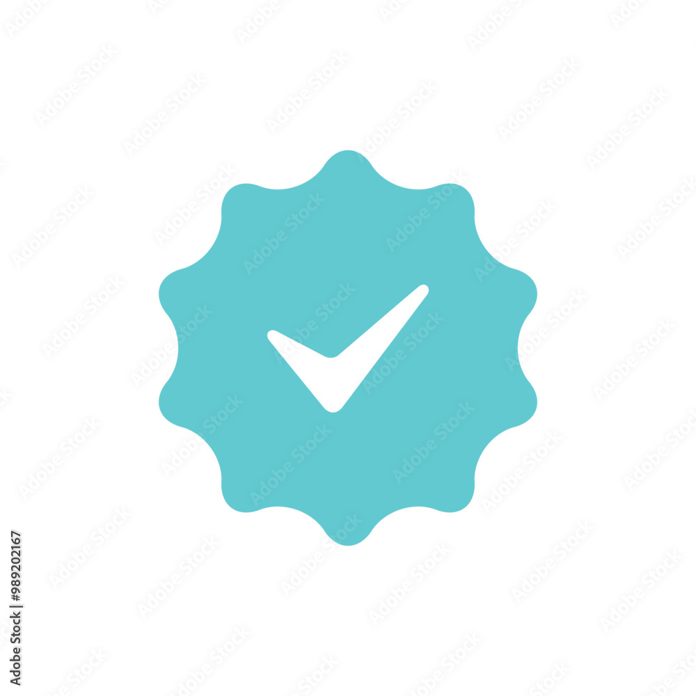 Check mark verified button icon. Vector illustration Check mark verified button icon. Vector illustration