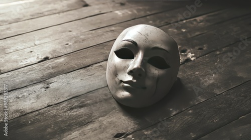 A mask lying on the floor, symbolizing the uncovering of someone's true intentions after betraying photo