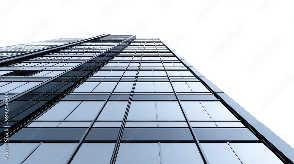 A tall building with many windows and a clear sky in the background. The building is very tall and has a lot of windows A tall building with many windows and a clear sky in the background. The building is very tall and has a lot of windows