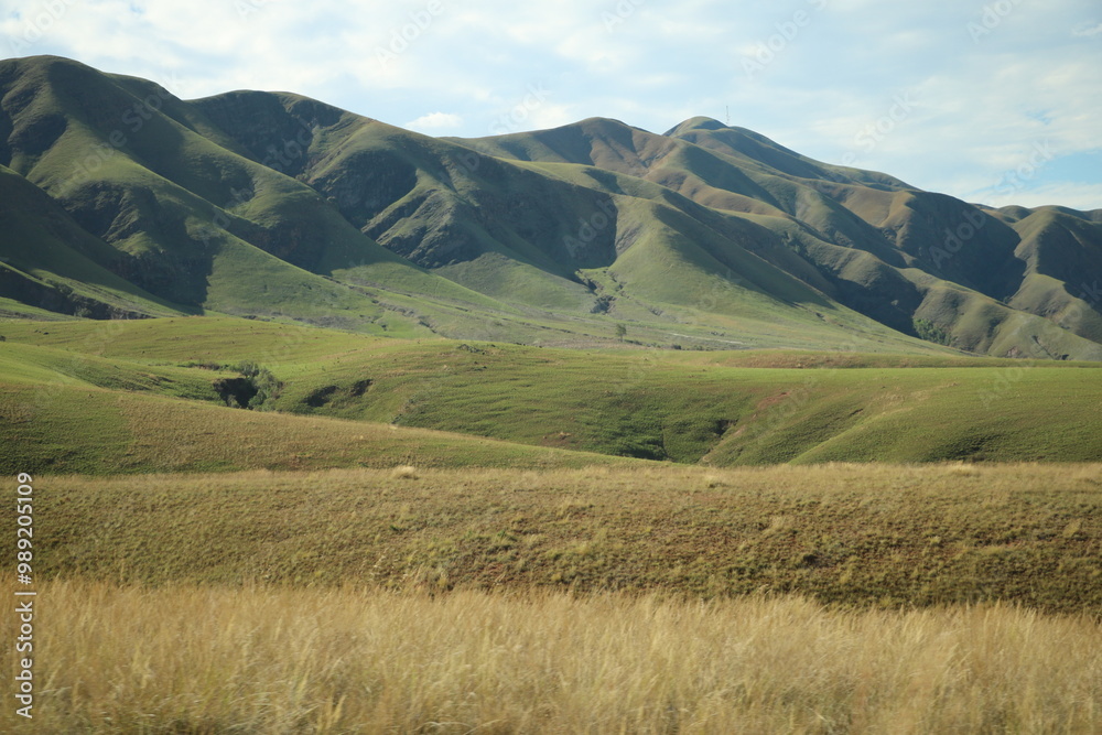 Mountains, plains and dry grass in Madagascar, Africa Mountains, plains and dry grass in Madagascar, Africa