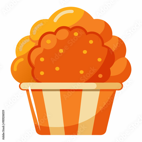 Tasty Fast Food Fried Chicken Leg Isolated Vector Illustration