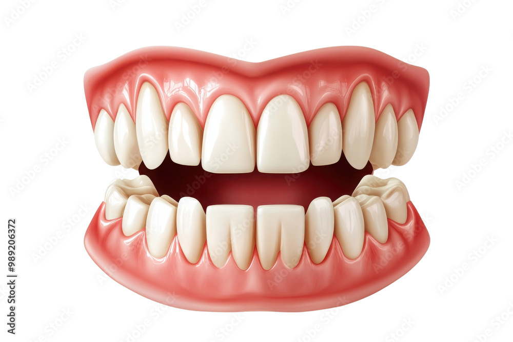 model of a human mouth with teeth. transparent background model of a human mouth with teeth. transparent background