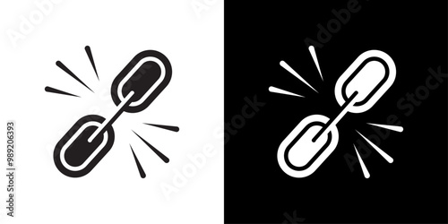 Backlink icon Isolated flat vector in outline