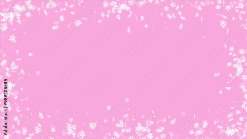Snowflake loop background material Snowflake loop background material