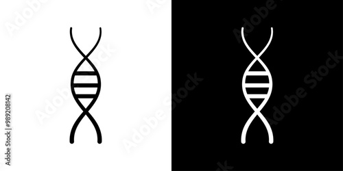 DNA icon Isolated flat vector in outline