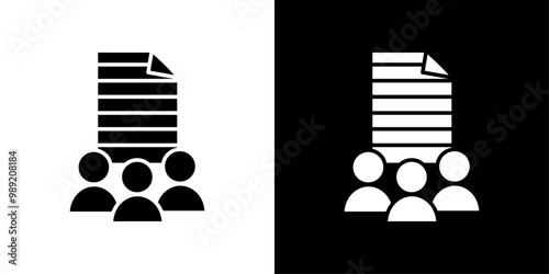Document petition icon Isolated flat vector in outline