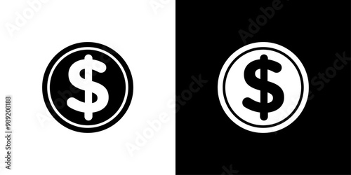 Dollar icon Isolated flat vector in outline