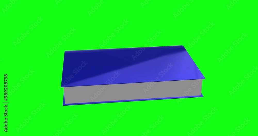 3d book animation on green Screen background,30 model of blue colour book rotating animation 3d book animation on green Screen background,30 model of blue colour book rotating animation