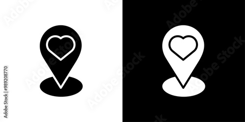 Favorite place icon Isolated flat vector in outline