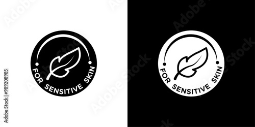 For sensitive skin icon Isolated flat vector in outline