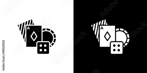 Gambling icon Isolated flat vector in outline